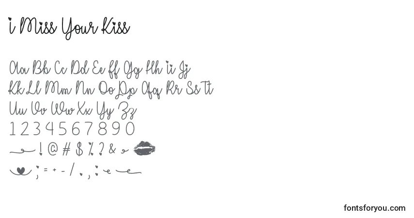 Шрифт I Miss Your Kiss   – алфавит, цифры, специальные символы
