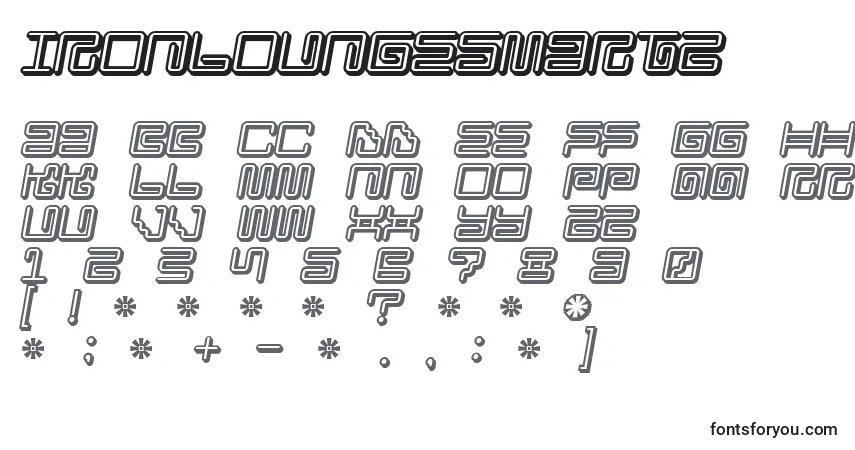 Schriftart Ironloungesmart2 – Alphabet, Zahlen, spezielle Symbole