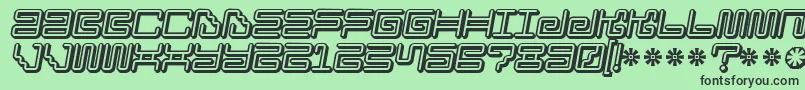 Ironloungesmart2-fontti – mustat fontit vihreällä taustalla