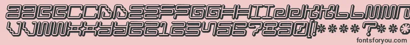Шрифт Ironloungesmart2 – чёрные шрифты на розовом фоне