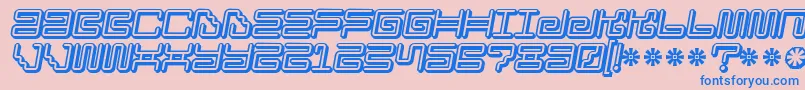 Ironloungesmart2-fontti – siniset fontit vaaleanpunaisella taustalla