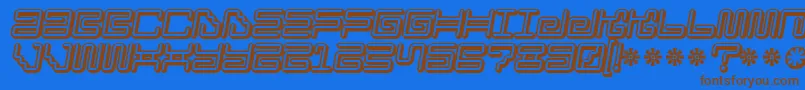 Шрифт Ironloungesmart2 – коричневые шрифты на синем фоне