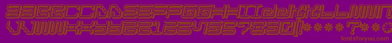 フォントIronloungesmart2 – 紫色の背景に茶色のフォント