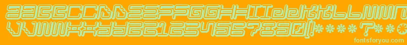Ironloungesmart2 Font – Green Fonts on Orange Background