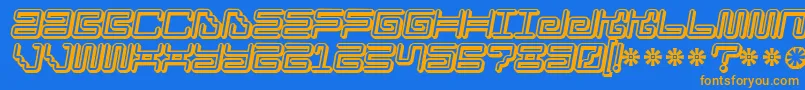 Шрифт Ironloungesmart2 – оранжевые шрифты на синем фоне