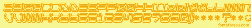 Шрифт Ironloungesmart2 – оранжевые шрифты на жёлтом фоне