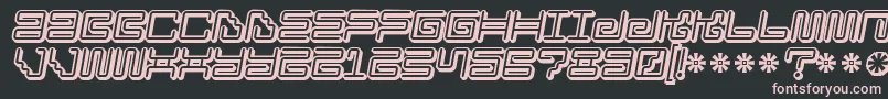 Ironloungesmart2-fontti – vaaleanpunaiset fontit mustalla taustalla