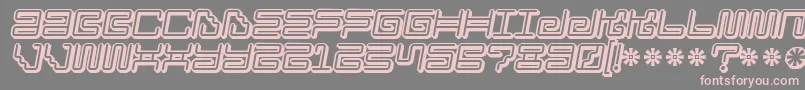 フォントIronloungesmart2 – 灰色の背景にピンクのフォント