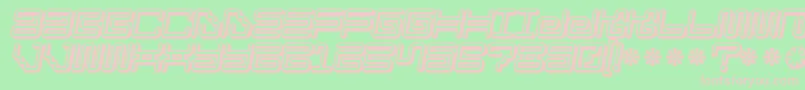 Ironloungesmart2-fontti – vaaleanpunaiset fontit vihreällä taustalla