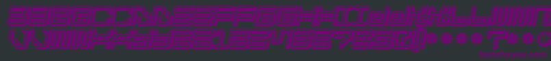 Ironloungesmart2-fontti – violetit fontit mustalla taustalla