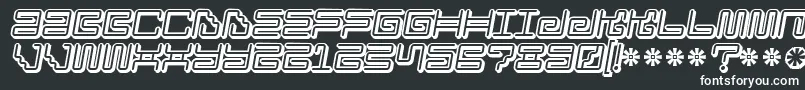 Ironloungesmart2-fontti – valkoiset fontit mustalla taustalla