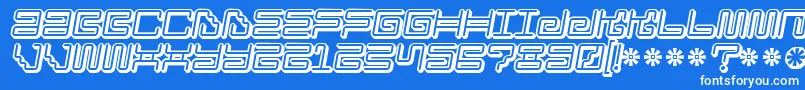 Шрифт Ironloungesmart2 – белые шрифты на синем фоне