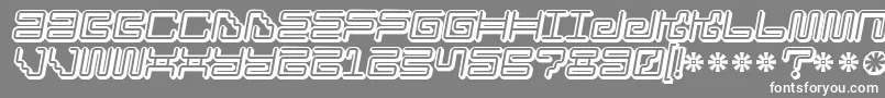 フォントIronloungesmart2 – 灰色の背景に白い文字