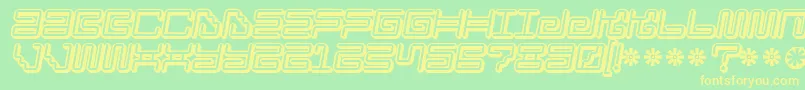 Ironloungesmart2-fontti – keltaiset fontit vihreällä taustalla