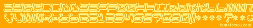 Шрифт Ironloungesmart2 – жёлтые шрифты на оранжевом фоне