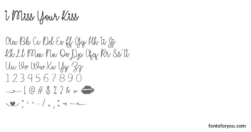 A fonte I Miss Your Kiss   (130080) – alfabeto, números, caracteres especiais