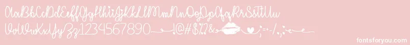 I Miss Your Kiss   Font – White Fonts on Pink Background