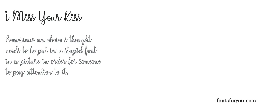 I Miss Your Kiss   (130080) Font