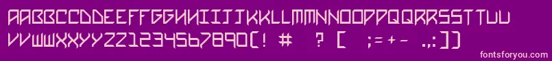 i mnotlazy Font – Pink Fonts on Purple Background
