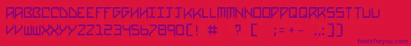 i mnotlazy Font – Purple Fonts on Red Background