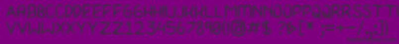 I Never Learn Font – Black Fonts on Purple Background