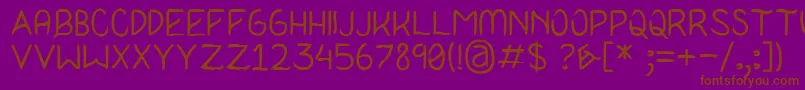 I Never Learn Font – Brown Fonts on Purple Background
