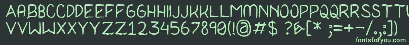 I Never Learn Font – Green Fonts on Black Background