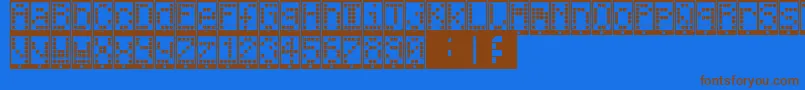 Fonte I Phone, You Phone – fontes marrons em um fundo azul
