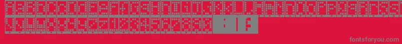 I Phone, You Phone Font – Gray Fonts on Red Background