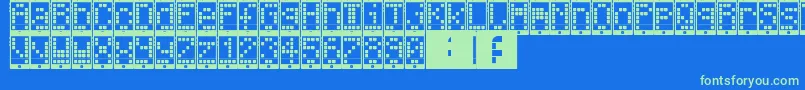Шрифт I Phone, You Phone – зелёные шрифты на синем фоне