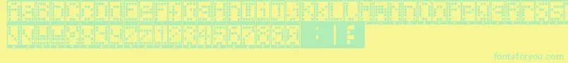 フォントI Phone, You Phone – 黄色い背景に緑の文字