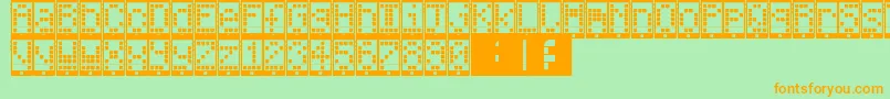 Saiba mais sobre a fonte I Phone, You Phone Fonte I Phone, You Phone – fontes laranjas em um fundo verde