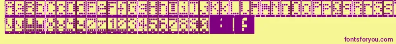 フォントI Phone, You Phone – 紫色のフォント、黄色の背景