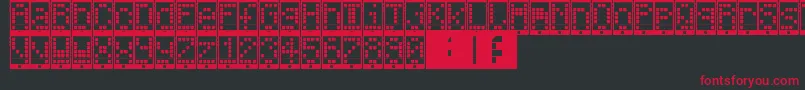 I Phone, You Phone Font – Red Fonts on Black Background