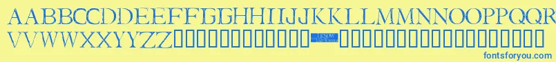 I Still Know Font – Blue Fonts on Yellow Background