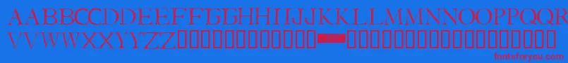 I Still Know Font – Red Fonts on Blue Background