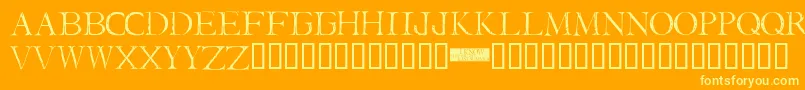 I Still Know Font – Yellow Fonts on Orange Background