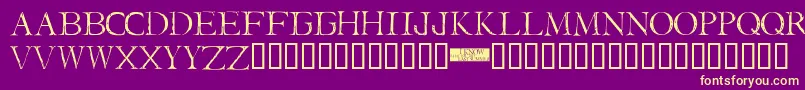 I Still Know Font – Yellow Fonts on Purple Background