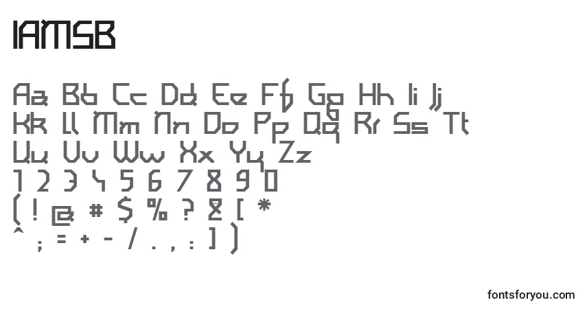 Czcionka IAMSB    (130085) – alfabet, cyfry, specjalne znaki