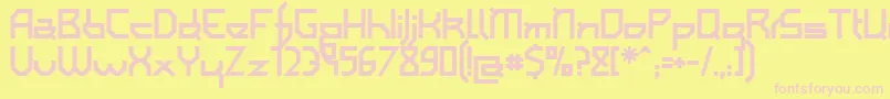 IAMSB    Font – Pink Fonts on Yellow Background