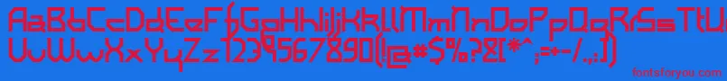 IAMSB   -fontti – punaiset fontit sinisellä taustalla