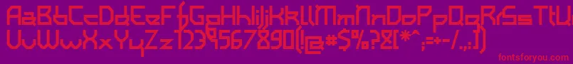 IAMSB   -Schriftart – Rote Schriften auf violettem Hintergrund