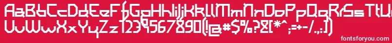 Шрифт IAMSB    – белые шрифты на красном фоне