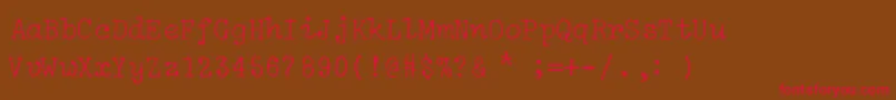 IBM Selectric Light Regular Font – Red Fonts on Brown Background