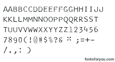 IBM Selectric Manifold font – print Fonts