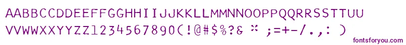 IBM Selectric Manifold-Schriftart – Violette Schriften