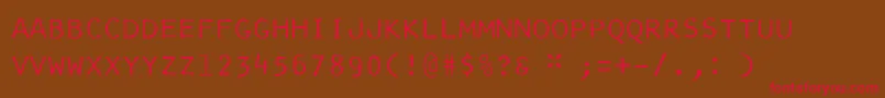 IBM Selectric Manifold Font – Red Fonts on Brown Background