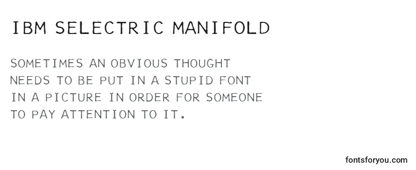 IBM Selectric Manifold-fontti