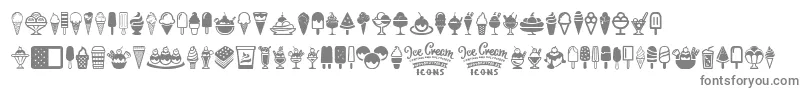 Ice Cream Icons-fontti – harmaat fontit