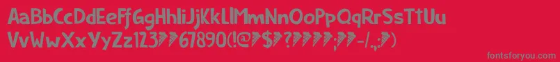 Ice Cream Man DEMO Font – Gray Fonts on Red Background